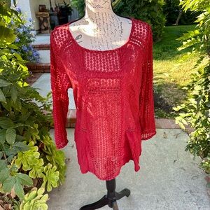 Women's Lucky Brand Laced Knit Top XL